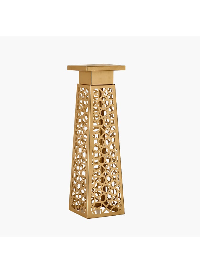 Home Box Gold Decorative Cutwork Pillar Candle Holder for Home - Image 5